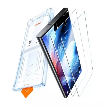 TORRAS Install Master karastatud klaasist ekraanikaitse Samsung Galaxy S24 jaoks