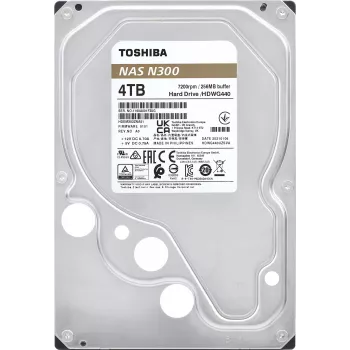 Toshiba N300 NAS 4TB sisemine kõvaketas 3,5 inch SATA 6Gb/s 7200RPM 128MB vahemäluga