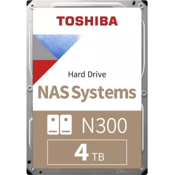 Toshiba N300 NAS 4TB sisemine kõvaketas 3,5 inch SATA 6Gb/s 7200RPM 128MB vahemäluga
