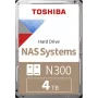 Toshiba N300 NAS 4TB sisemine kõvaketas 3,5 inch SATA 6Gb/s 7200RPM 128MB vahemäluga