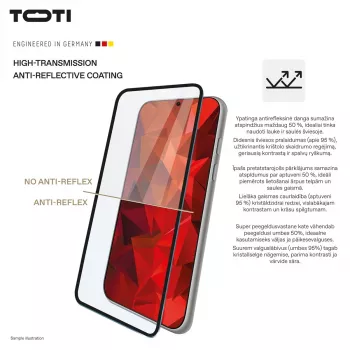TOTI PREMIUM 3D karastatud klaasist ekraanikaitse täiskattega Samsung Galaxy S25 Ultra jaoks