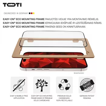 TOTI PREMIUM 3D karastatud klaasist ekraanikaitse täiskattega Samsung Galaxy S25 Ultra jaoks
