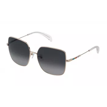 TOUS Naiste Päikeseprillid STO403S580300 - Must atsetaatraam, hallid polükarbonaat läätsed, UV400 kaitse, 58 mm läätse laius