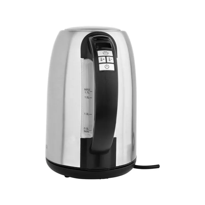 TOYA LUND 68194 Elektriketel 2200 W 1,7 L Roostevaba teras Hõbe/Must