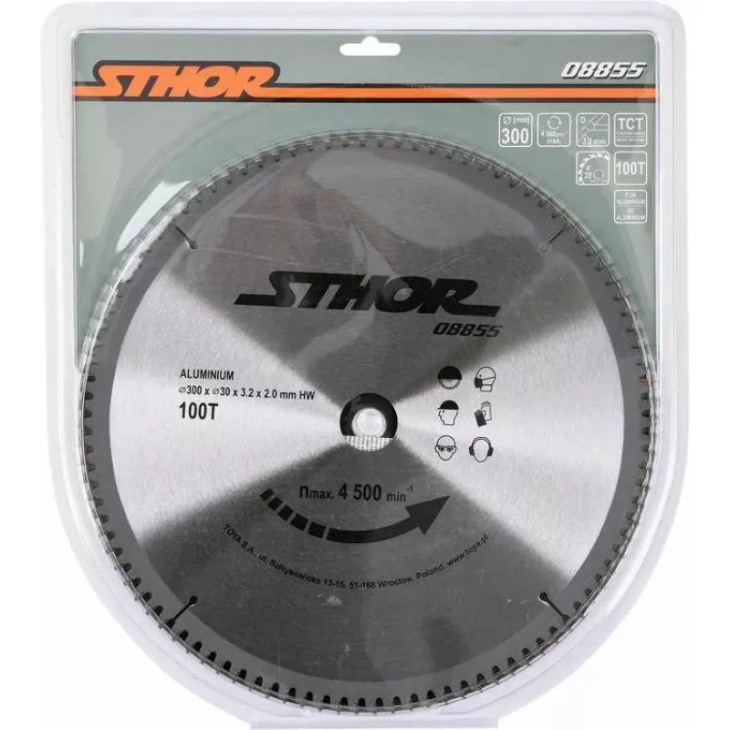 TOYA STHOR 300 mm TCT ketassaag alumiiniumi ja värviliste metallide jaoks, 100 hammast, 30 mm ava