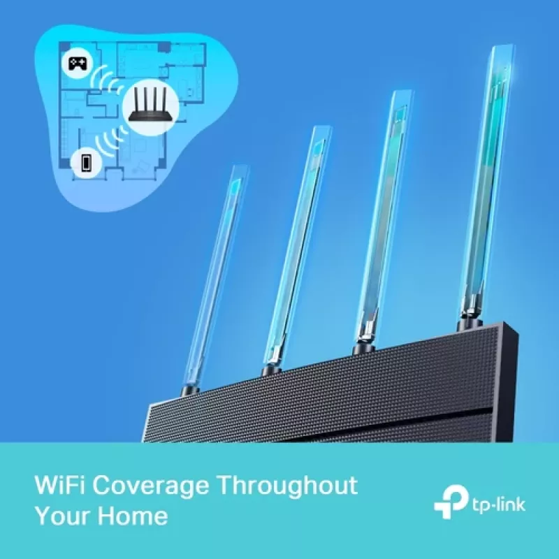 TP-Link Archer AX18 Wi-Fi 6 kaheribaline gigabitine traadita ruuter (AX1800, 4x Gigabit LAN, must)