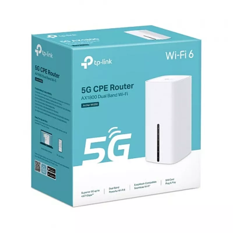TP-Link Archer NX200 V1 AX1800 Dual-Band Wi-Fi 6 ruuter 4 Gigabit LAN pordiga, USB 2.0, must