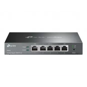 TP-LINK ER605 SafeStream Router - Gigabit VPN-ruuter 4-pordilise lülitiga, 3 WAN-porti, seinale paigaldatav
