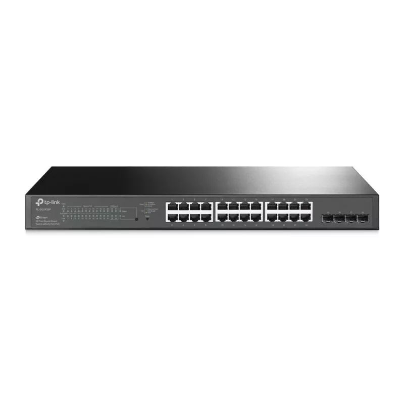 TP-Link JetStream 28-pordiline Gigabit nutikas PoE+ lüliti, 24 PoE+ porti ja 4 SFP pesa