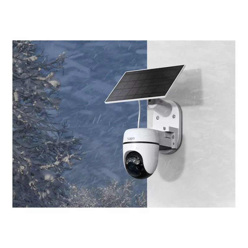 TP-Link Tapo TC90 KIT Solar-Toitega Pööratava Peaga Turvakaamera Komplekt, 2K QHD, Välitingimustesse, Aku ja Päikesepaneel, IP65, Värviline Öövaade, Juhtmevaba, 1 Kaamera