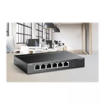 TP-LINK TL-SF1006P 6-Port 10/100 Mbps Desktop Switch with 4-Port PoE+ (67W)