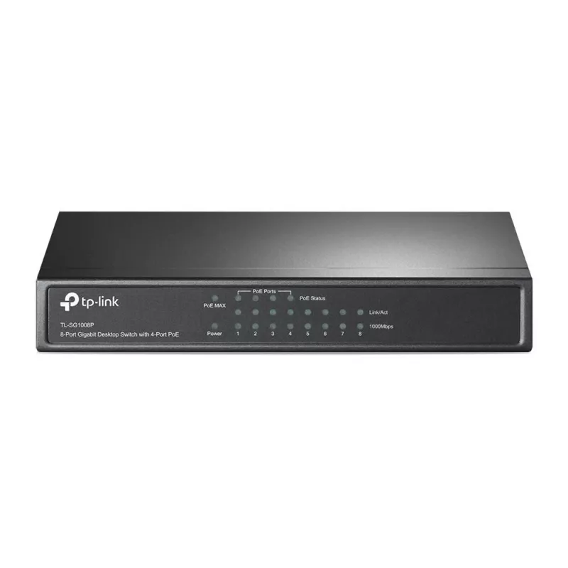 TP-Link TL-SG1008P 8-porti Gigabit laua-PoE+ lüliti, 4 PoE porti, 64W eelarve, metall TL-SG1008P(UN)