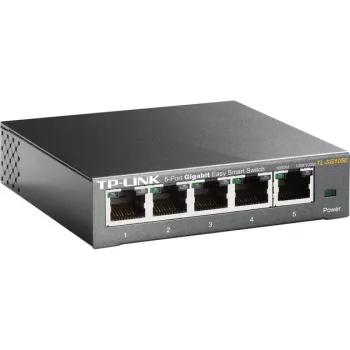 TP-LINK TL-SG105E(UN) Hallatav L2 Gigabit Ethernet Switch, 5 porti, 10/100/1000 Mbps