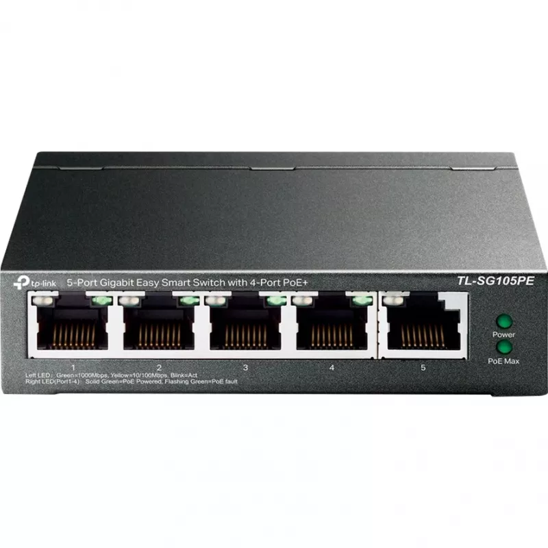 TP-Link TL-SG105PE Easy Smart Gigabit Switch 4-Port PoE+