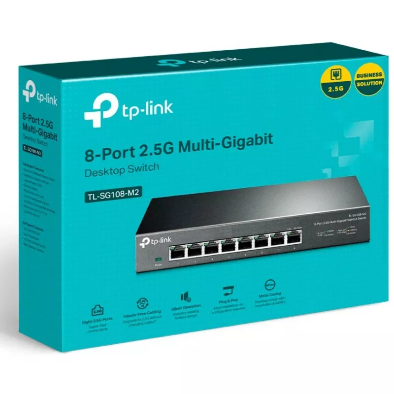 TP-Link TL-SG108-M2 V3.0 8-Pordine 2.5G Multi-Gigabit Haldamata Lüliti