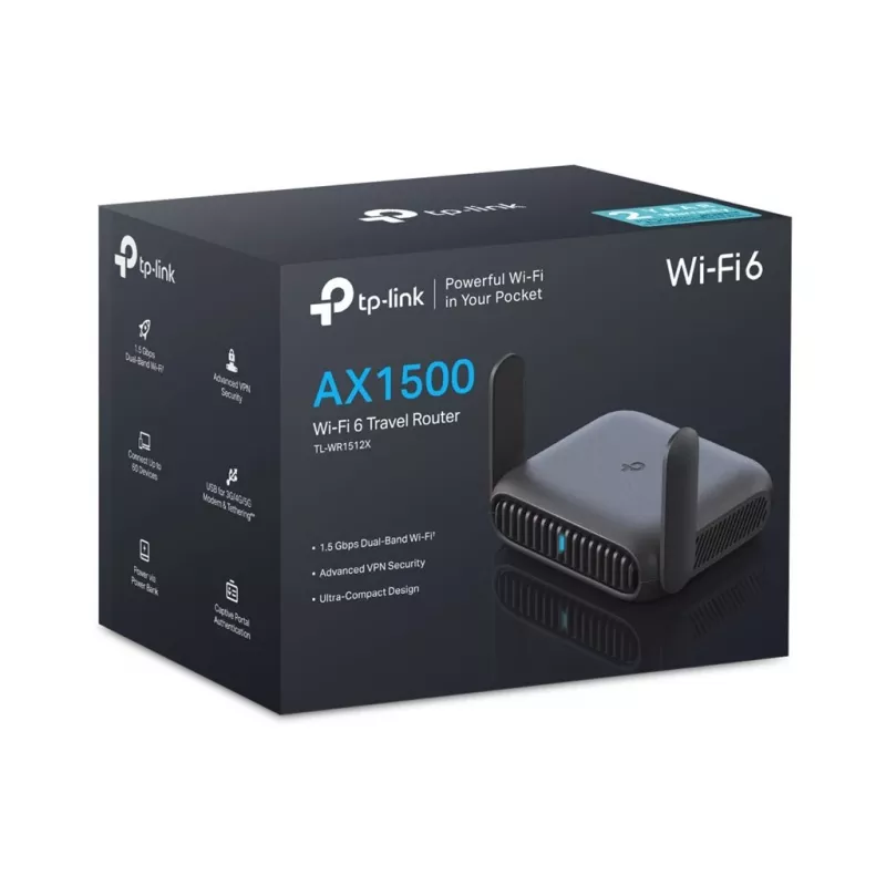 TP-Link TL-WR1512X Roam 6 AX1500 Wi-Fi 6 kaheribaline Gigabit reisiruuter