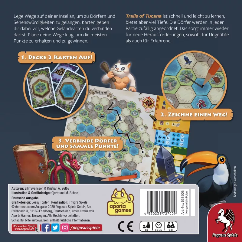Trails of Tucana – flip & write lauamäng