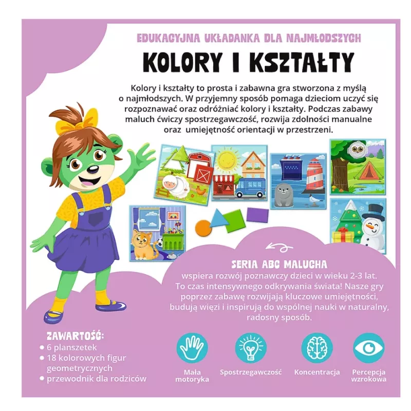 TREFL GRY Õppemäng Värvid ja Kujundid ABC Väikelastele Treflik Family Trefl 02904