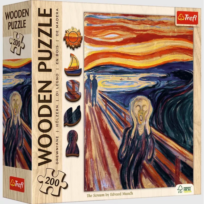 TREFL Puzzle 200 Wooden Puzzle - Scream - Trefl 20252