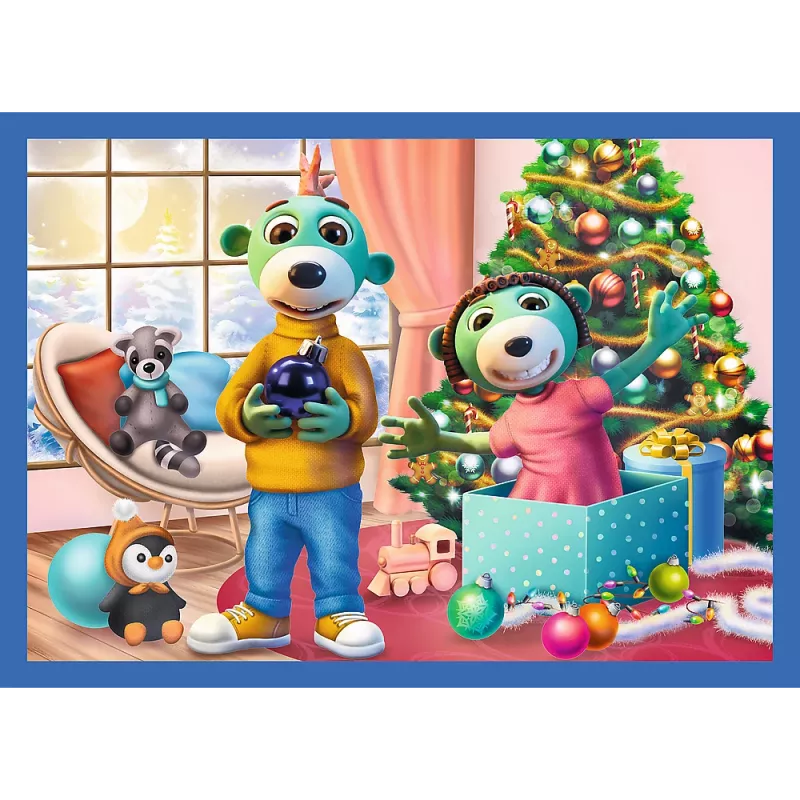 TREFL PUZZLE 4-in-1 Puzzle – It's Snowing at the Trefliks' – Trefl 34657