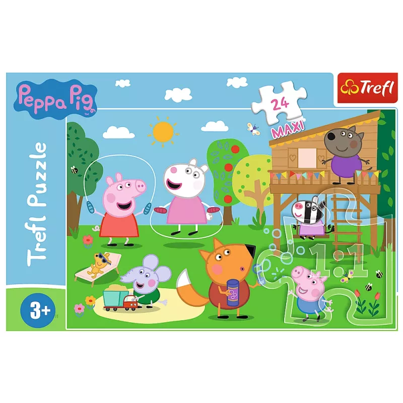 TREFL PUZZLE Pusle - 24 Maxi - Lõbus lagendikul - Peppa Pig 14342