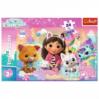 TREFL PUZZLE Pusle – 24 Maxi – Gabby's Cat World – Trefl 14381