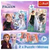 TREFL PUZZLE Pusle - 2in1 + Memos Printsessid oma maal - Disney Lõks 2 93335