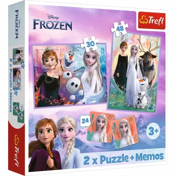 TREFL PUZZLE Pusle - 2in1 + Memos Printsessid oma maal - Disney Lõks 2 93335