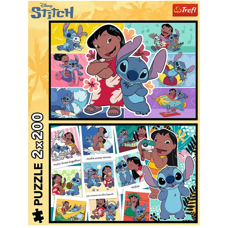 TREFL PUZZLE Pusle - 2x200 - Stitchi rõõmus elu - Disney Lilo ja Stitch 13334