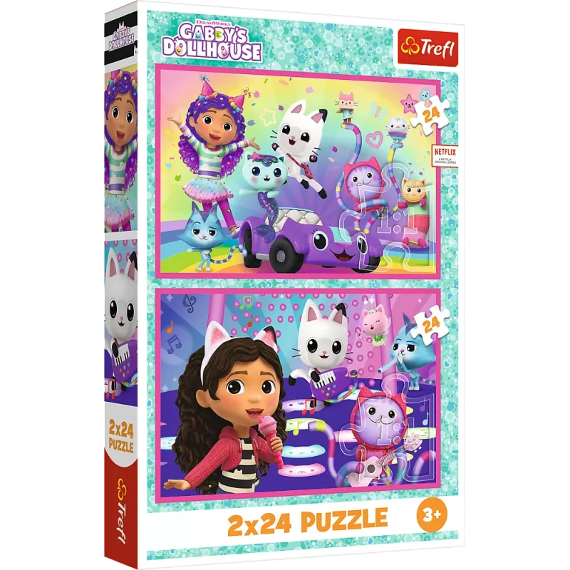TREFL PUZZLE Puzzle - 2x24 - Fun with Gabby - Universal Gabbys Dollhouse Trefl 34433