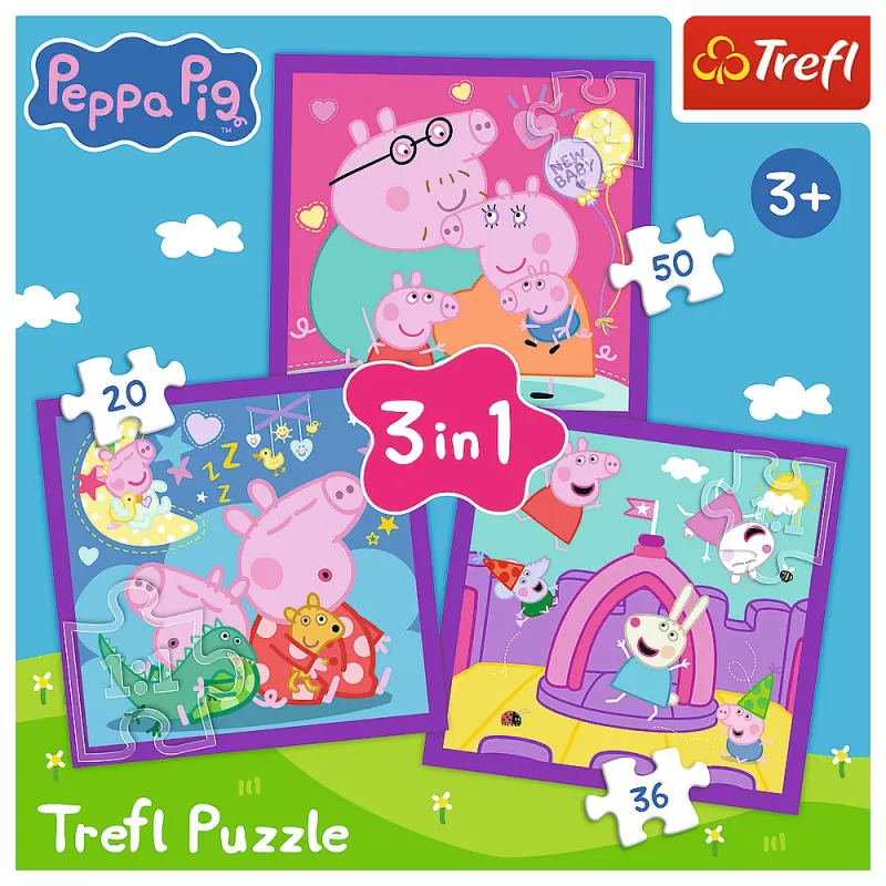 TREFL PUZZLE Puzzle - 3 in 1 - Peppa Sigade Harjumused Trefl 34893