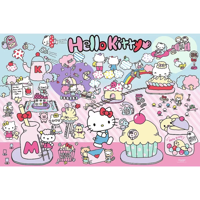 TREFL PUZZLE Pusle – 300 tükki – Avasta Hello Kitty maailm – Hello Kitty Trefl 23031