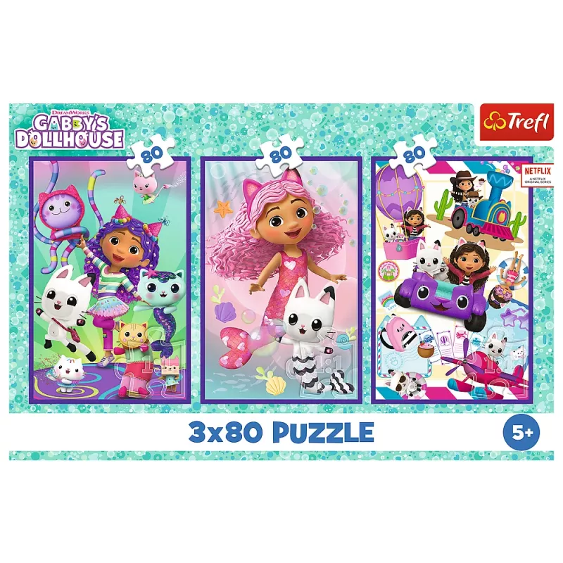 TREFL PUZZLE Puzzle 3x80 - Colorful Days of Gabby Trefl 34882