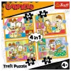 TREFL PUZZLE Pusle 4-in-1 – Garfield Loves Lasagna – Trefl 34673