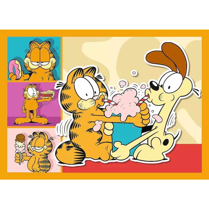 TREFL PUZZLE Pusle 4-in-1 – Garfield Loves Lasagna – Trefl 34673