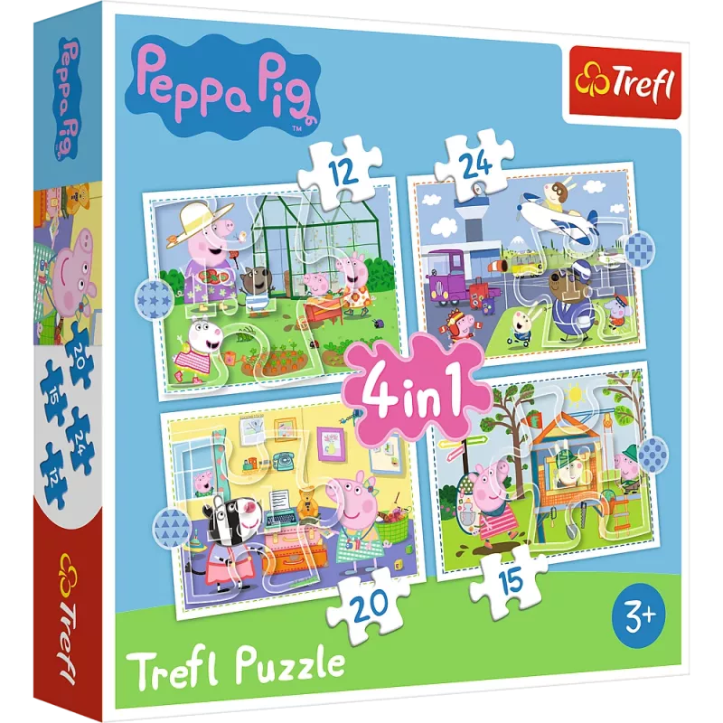 TREFL PUZZLE Puzzle 4in1 Holiday Memories Peppa Pig 34359