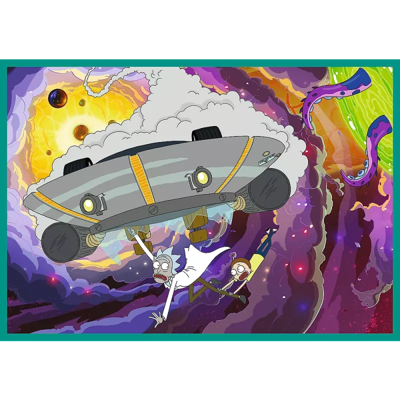 TREFL PUZZLE Pusle - 4x250 - The Crazy World of Rick and Morty - Warner Rick and Morty Trefl 13338