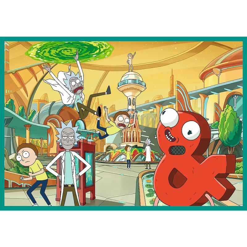 TREFL PUZZLE Pusle - 4x250 - The Crazy World of Rick and Morty - Warner Rick and Morty Trefl 13338