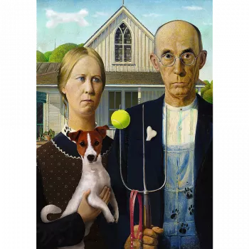 TREFL PUZZLE Pusle - 500 - American Gothic: Dog Edition Trefl 37526