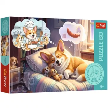 TREFL PUZZLE Puzzle - 60 – Corgi in Dreamland – Trefl 17434