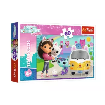 TREFL PUZZLE Puzzle – 60 – Gabby ja Kasside Seiklused – Gabby's Dollhouse Film – Trefl 17415