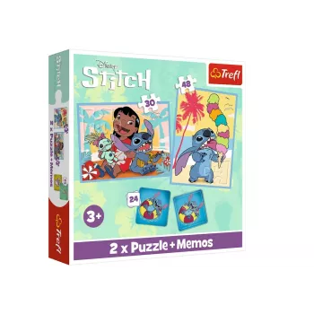 TREFL PUZZLE Pusle + Memo 2in1 Lilo ja Stitch, Happy Day Trefl 93585