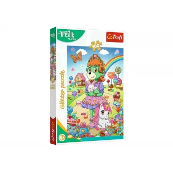 TREFL PUZZLE Sädelev pusle Treflik Family 100 tk. Glitter Trefliki Trefl 14833