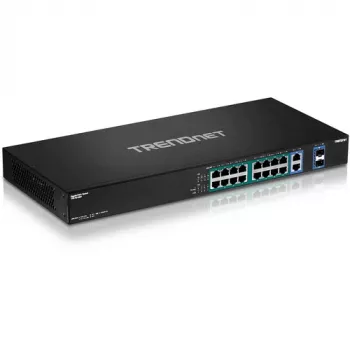 TRENDnet TPE-TG182F 18-porti Gigabit suure võimsusega PoE+ lüliti, 16 PoE+ porti, 240W eelarve, 2 üleslinki, rackmount