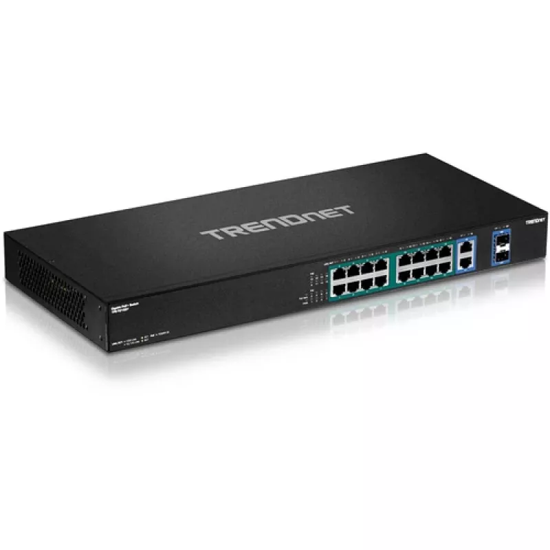 TRENDnet TPE-TG182F 18-porti Gigabit suure võimsusega PoE+ lüliti, 16 PoE+ porti, 240W eelarve, 2 üleslinki, rackmount