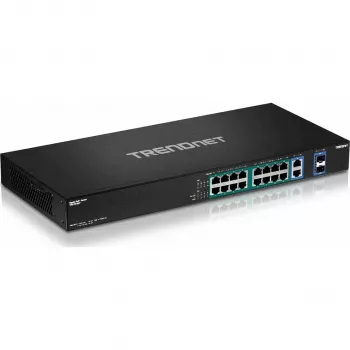 TRENDnet TPE-TG182F 18-porti Gigabit suure võimsusega PoE+ lüliti, 16 PoE+ porti, 240W eelarve, 2 üleslinki, rackmount