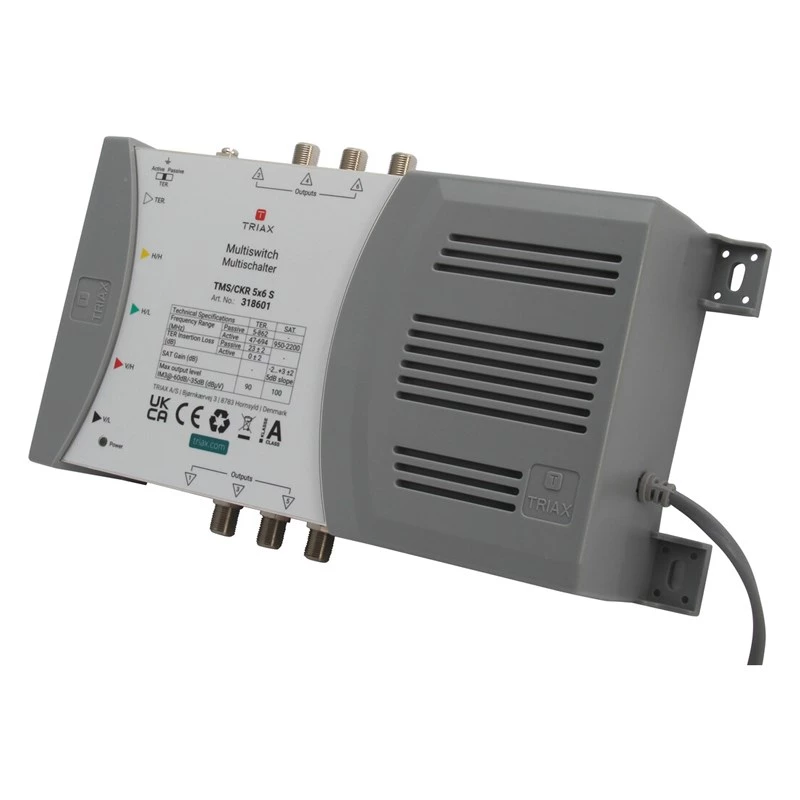 TRIAX TMS 5/6S multiswitch 4 SAT + 1 TER sisend, 6 väljundit