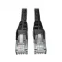 Tripp 15ft Cat6 Gigabit Snagless Molded Patch Cable RJ45 M/M Black