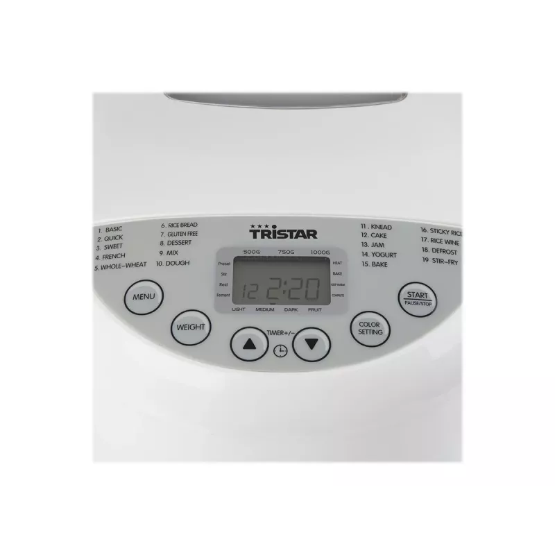 Tristar BM-4586 Leivamasin 550W, 19 programmi, 750g-900g, LCD, mittenakkuva pann, must