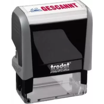 Trodat ECO Printy Office 4912 isetindiv teksttempel, 47 x 18 mm, must tint, taaskasutatud plast 128725